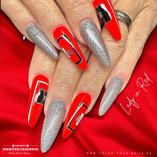 Premium Farbgel Neon Rot (FGMS-117) - Back to the 80s Serie