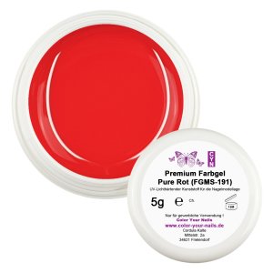 Premium Farbgel Pur Rot (FGMS-268)- HEMA FREE