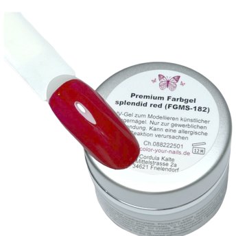 Premium Farbgel splendid rot (FGMS-182) - HEMA FREE