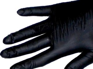 Nitril Handschuhe schwarz, Gr. M. 100 Stk. im Spenderkarton