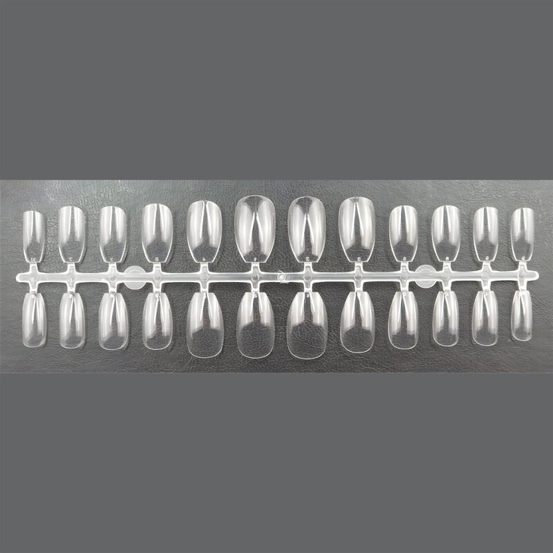 Special Fullcover KURZE BALLERINA Tips,Press on Tips,  (1 VE= 24 Tips) transparent 10 VE