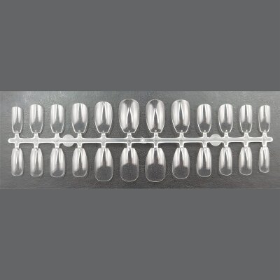 Special Fullcover KURZE BALLERINA Tips,Press on Tips,  (1 VE= 24 Tips) transparent 10 VE