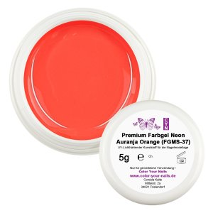 Premium Farbgel Neon Auranja Orange (FGMS-37)