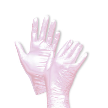 Nitril Handschuhe METALLIC ROSA, Gr. M., Nitrilhandschuhe