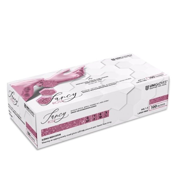 Nitril Handschuhe METALLIC ROSA, Gr. M., Nitrilhandschuhe 50 Stk.