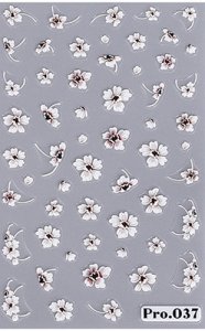 5D Blüten Nagelsticker, Pro Serie. Auswahl. Pro.037