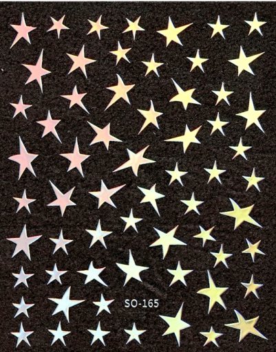 Nagelsticker Sterne, selbstklebend. (SO-165)  Farbe: