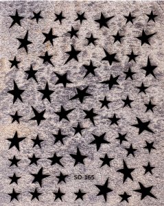 Nagelsticker Sterne, selbstklebend. (SO-165)  Farbe: Schwarz