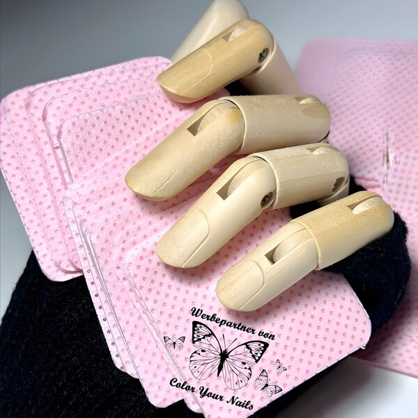 300 unsterile Baumwoll Zellstofftupfer ROSA fusselfreie Nail Wipes