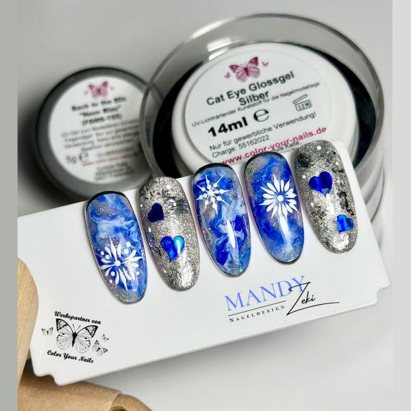 Premium Silver - Line Glamgel, 5g. Farbgele mit silber Glitzer Sheenup (FGG-83)
