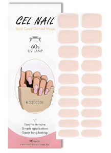 UV-Gel Wraps mit 20 Stripes Rosa-Nude hell (NG200025)