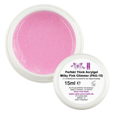 Perfekt Thick Acrylgel Milky Pink Glimmer (PAG-15) 15ml