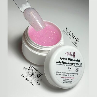 Perfekt Thick Acrylgel Milky Pink Glimmer (PAG-15) 15ml