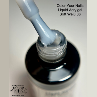 Liquid Acrylgel, 5ml in Pinselflasche Soft weiß (06)