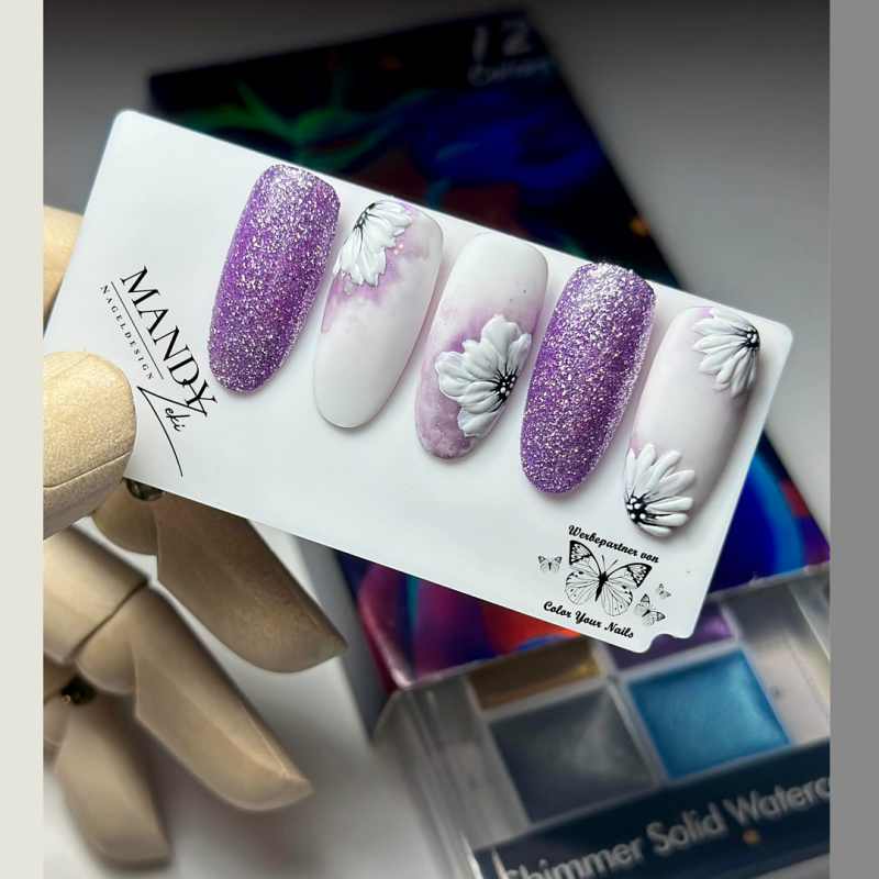 Premium Silver - Line Glamgel, 5g. Farbgele mit silber Glitzer 4 Farben deiner Wahl