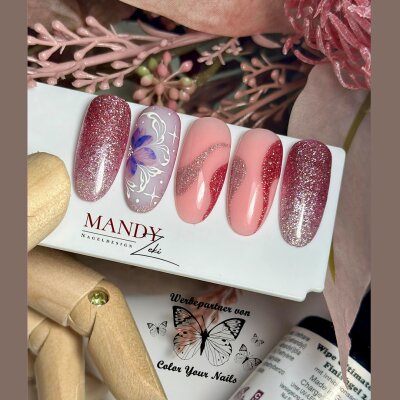 Premium Silver - Line Glamgel, 5g. Farbgele mit silber Glitzer 4 Farben deiner Wahl