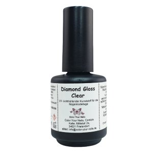 15ml Diamond Gloss 2, Clear. Brilliantes Finish ohne Schwitzschicht