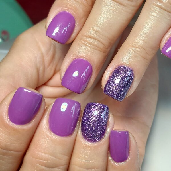 Premium Silver - Line Glamgel, 5g. Farbgele mit silber Glitzer Traubenlila (FGG-96)
