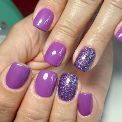 Premium Silver - Line Glamgel, 5g. Farbgele mit silber Glitzer Traubenlila (FGG-96)