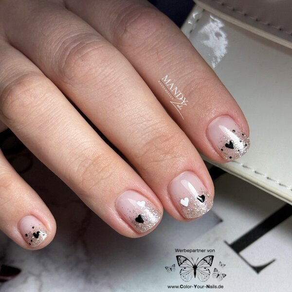 Premium Silver - Line Glamgel, 5g. Farbgele mit silber Glitzer Champagner-Mirage (FGG-97)
