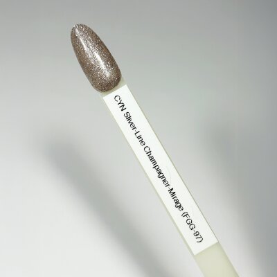 Premium Silver - Line Glamgel, 5g. Farbgele mit silber Glitzer Champagner-Mirage (FGG-97)