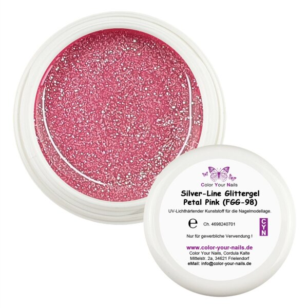 Premium Silver - Line Glamgel, 5g. Farbgele mit silber...