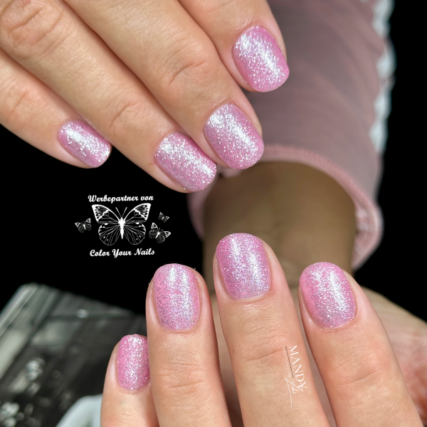 Premium Silver - Line Glamgel, 5g. Farbgele mit silber Glitzer Petal Pink (FGG-98)