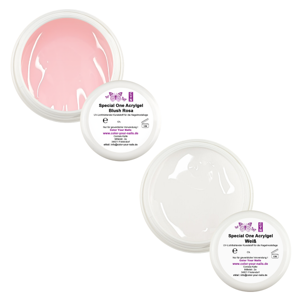 SET: Special One Acrylgel: Blush Rose &  weiß....
