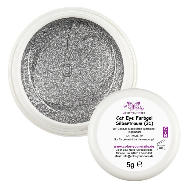 Crystal Cat Eye Farbgele Silbertraum (31)