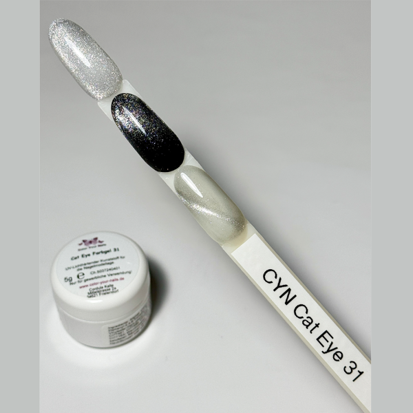 Crystal Cat Eye Farbgele Silbertraum (31)