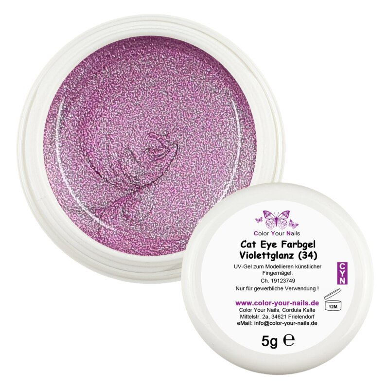 Crystal Cat Eye Farbgele Violettglanz (34)