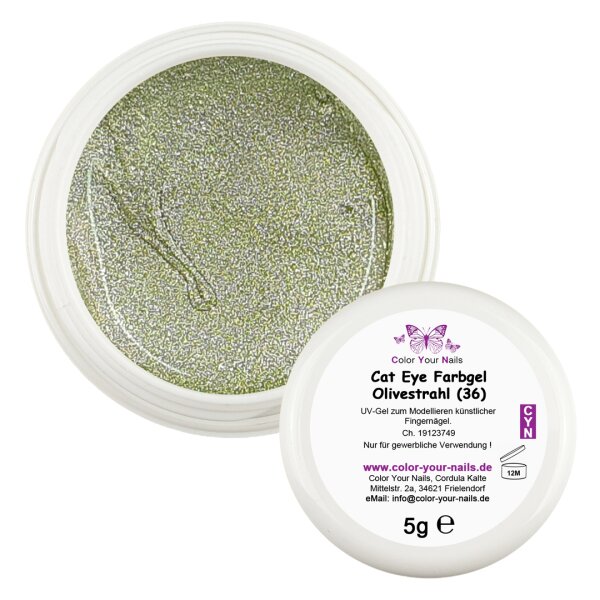 Crystal Cat Eye Farbgele Olivestrahl  (36)