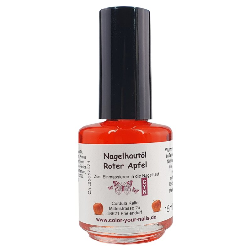 Nagelhautöl Roter Apfel, Nagelöl 100ml Nachfüllflasche