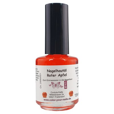 Nagelhautöl Roter Apfel, Nagelöl 100ml Nachfüllflasche