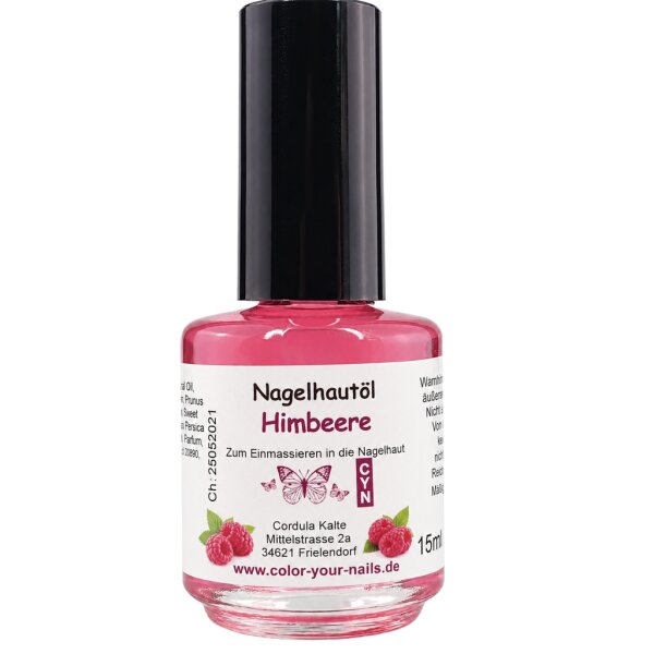 Nagelhautöl Himbeere 15ml Pinselflasche