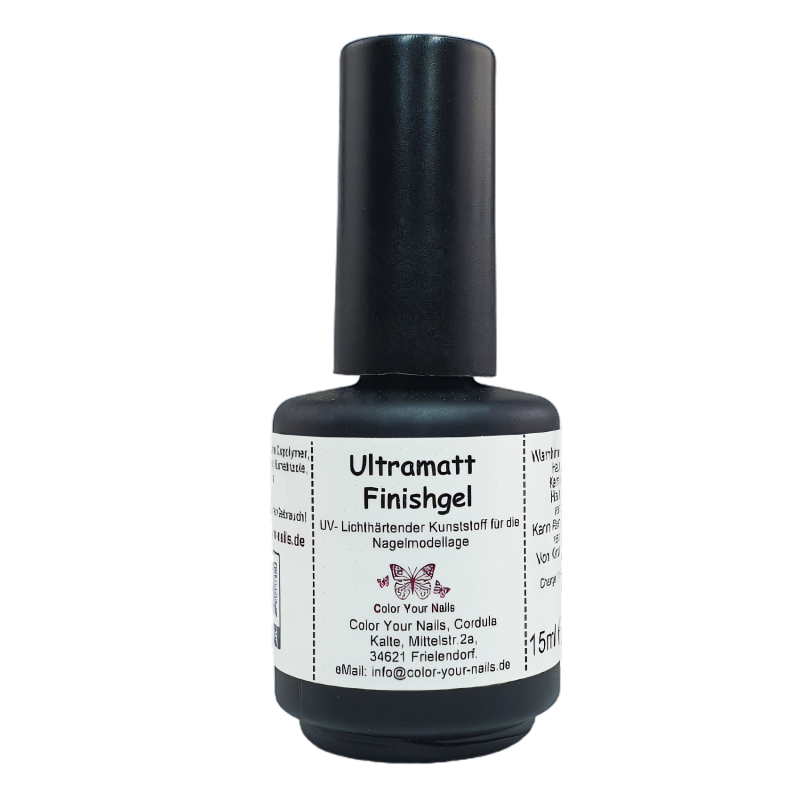 Ultramatt Finishgel in der Pinselflasche. 15ml