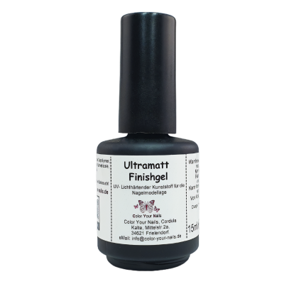 Ultramatt Finishgel in der Pinselflasche. 15ml