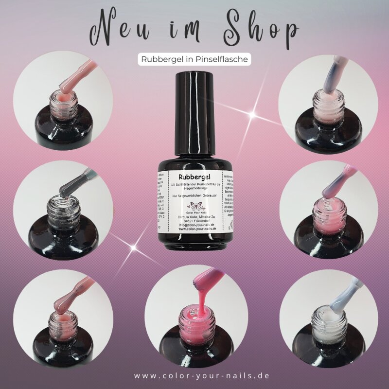 15ml Rubber Base Gele in Pinselflasche