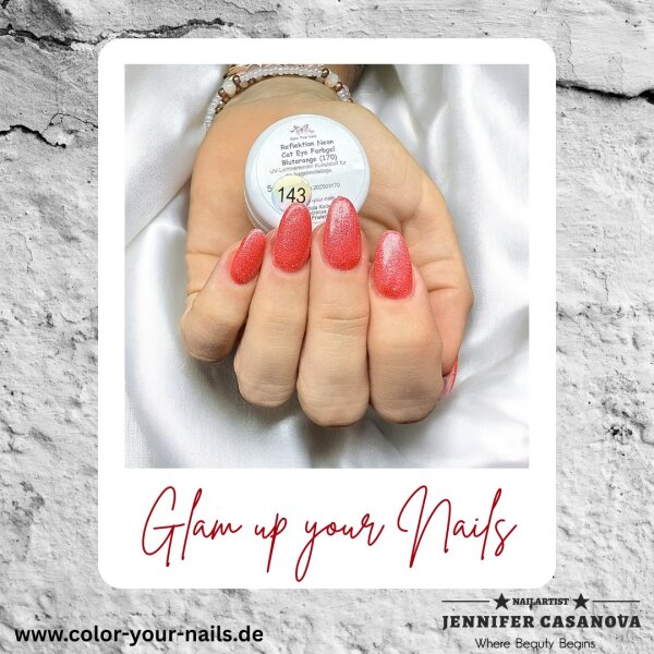 Reflektion Neon Cat Eye Farbgel Blutorange (170)