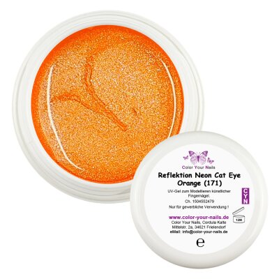 Reflektion Neon Cat Eye Farbgel Orange (171)