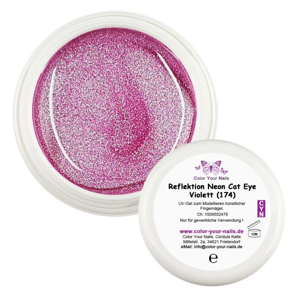 Reflektion Neon Cat Eye Farbgel Violett (174)