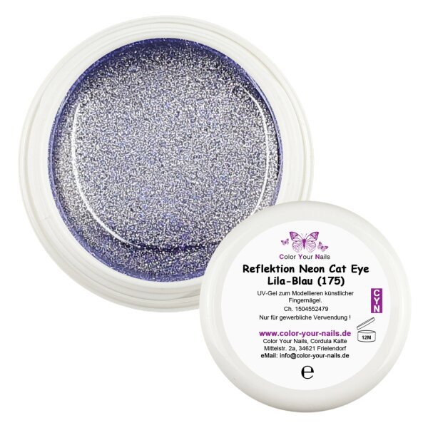 Reflektion Neon Cat Eye Farbgel Lila-Blau (175)