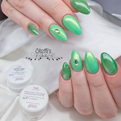Reflektion Neon Cat Eye Farbgel Grün (177)