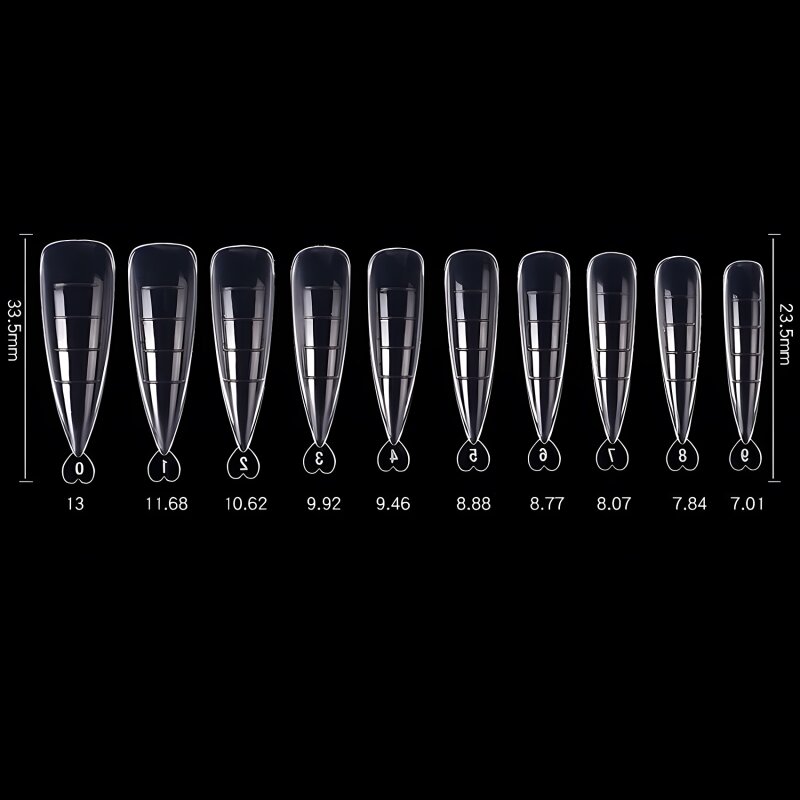 Stiletto Dual Tips transparent. Popits, wiederverwendbar 10 einzelne Tips in Tüte