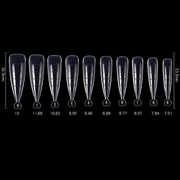 Stiletto Dual Tips transparent. Popits, wiederverwendbar...