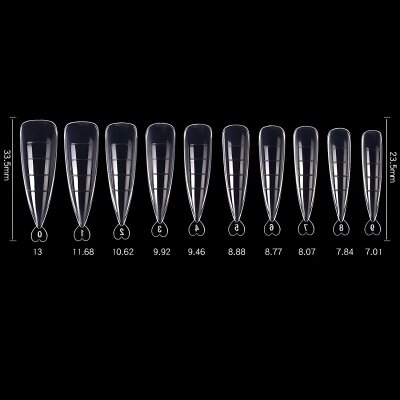 Stiletto Dual Tips transparent. Popits, wiederverwendbar 100 Tips in Box