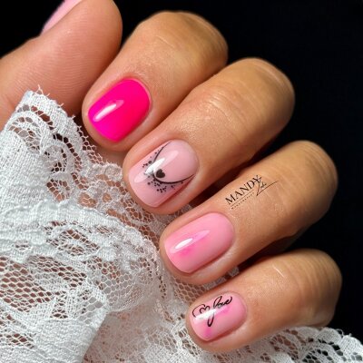 Ink Color – Nailart Farbe in vielen Farben Magenta (02) 4,5ml Pinselflasche