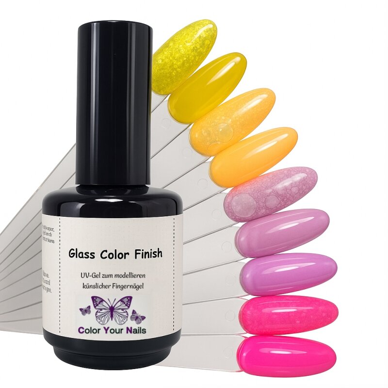 Glass Colorgel in Pinselflasche. Glasgel