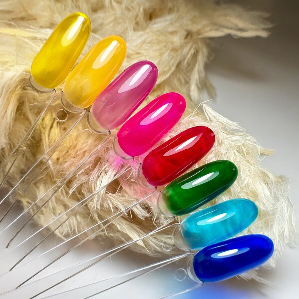 Glass Colorgel in Pinselflasche. Glasgel