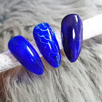Glass Color Finish in Pinselflasche. 5ml Blue